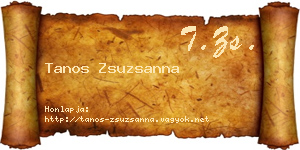 Tanos Zsuzsanna névjegykártya