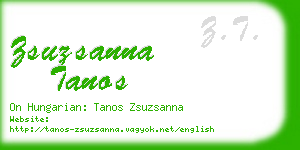 zsuzsanna tanos business card